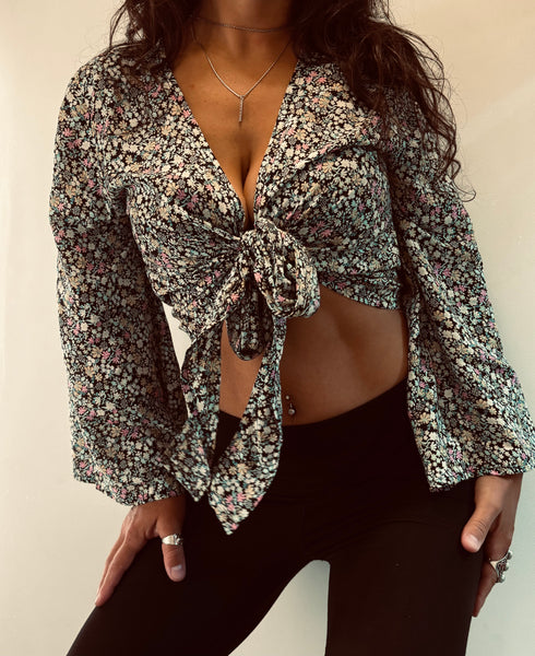 Flower Power Wrap Top