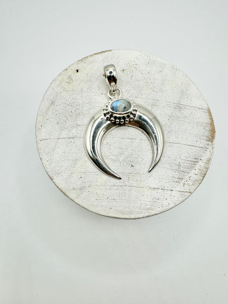 Half Moon Moonstone Pendant